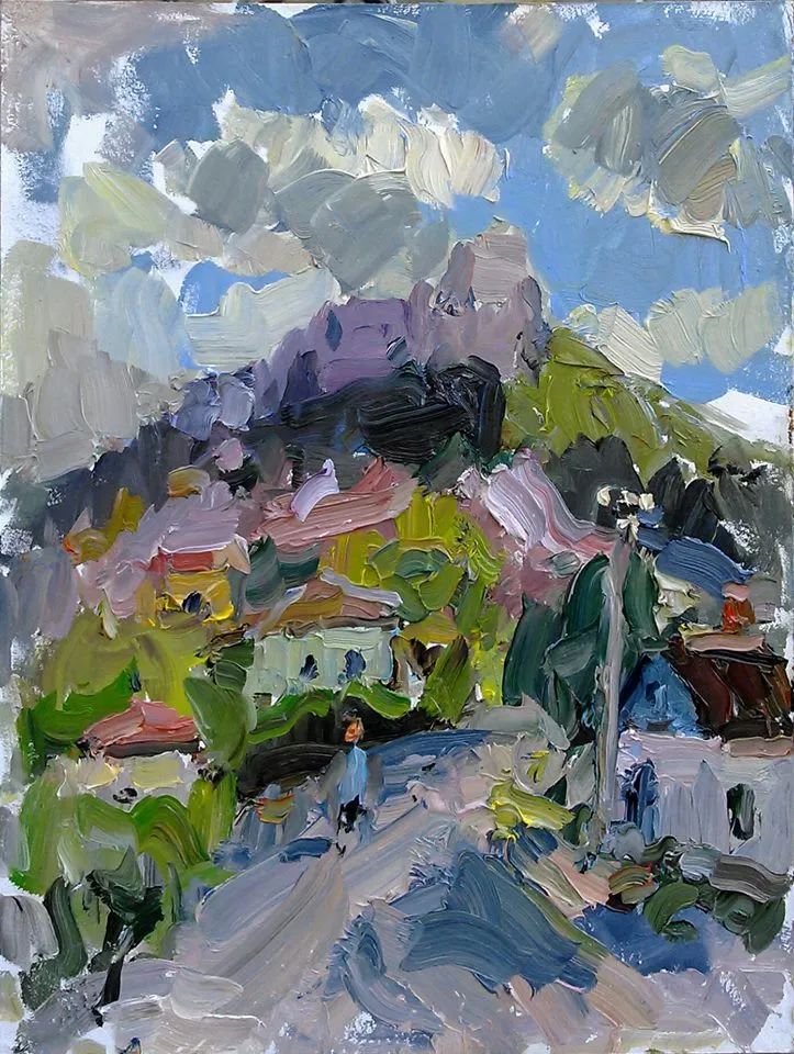 厚重的大笔触油画肆意的挥洒