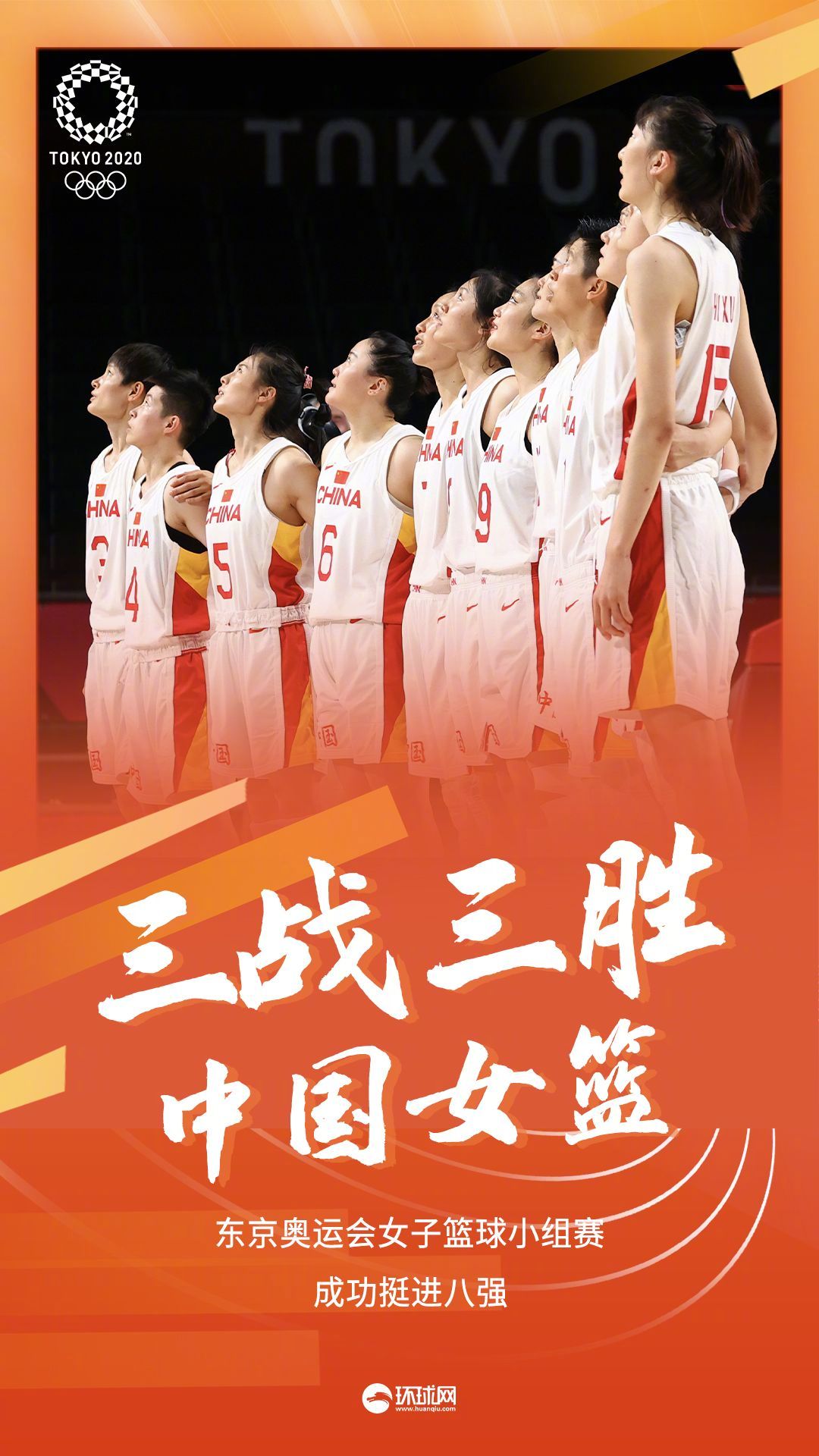 中国女篮三战全胜晋级八强