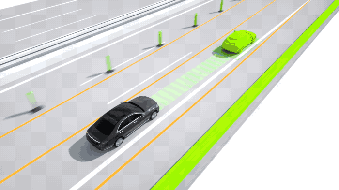 的就是智能领航转向系统,它主要可实现的功能有车道居中保持(包括直线