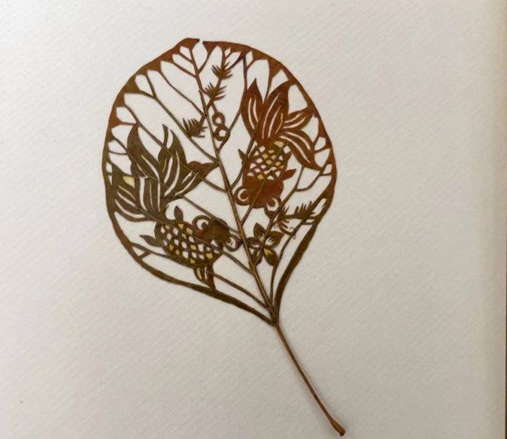 以叶雕世界把大自然的美留在叶子上