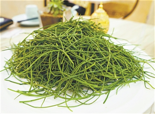 新鲜沙葱其貌不扬.