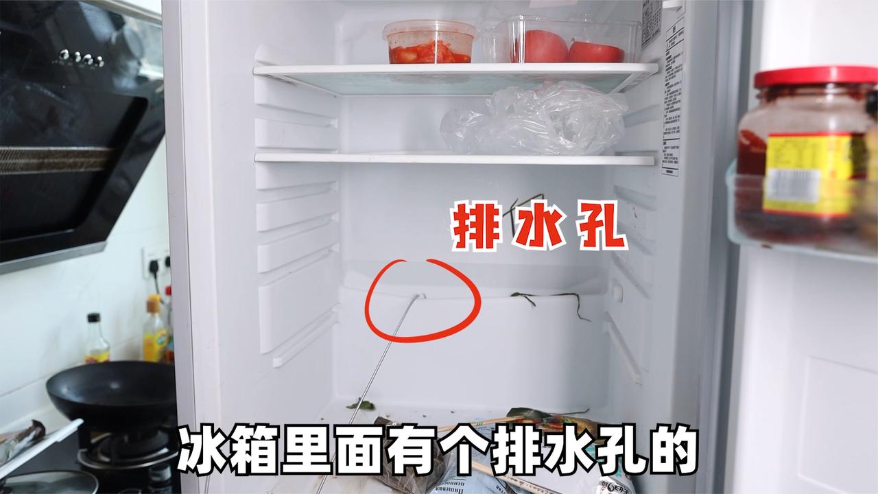 冰箱积水,漏水,有异味?记得检查一下这个排水孔!