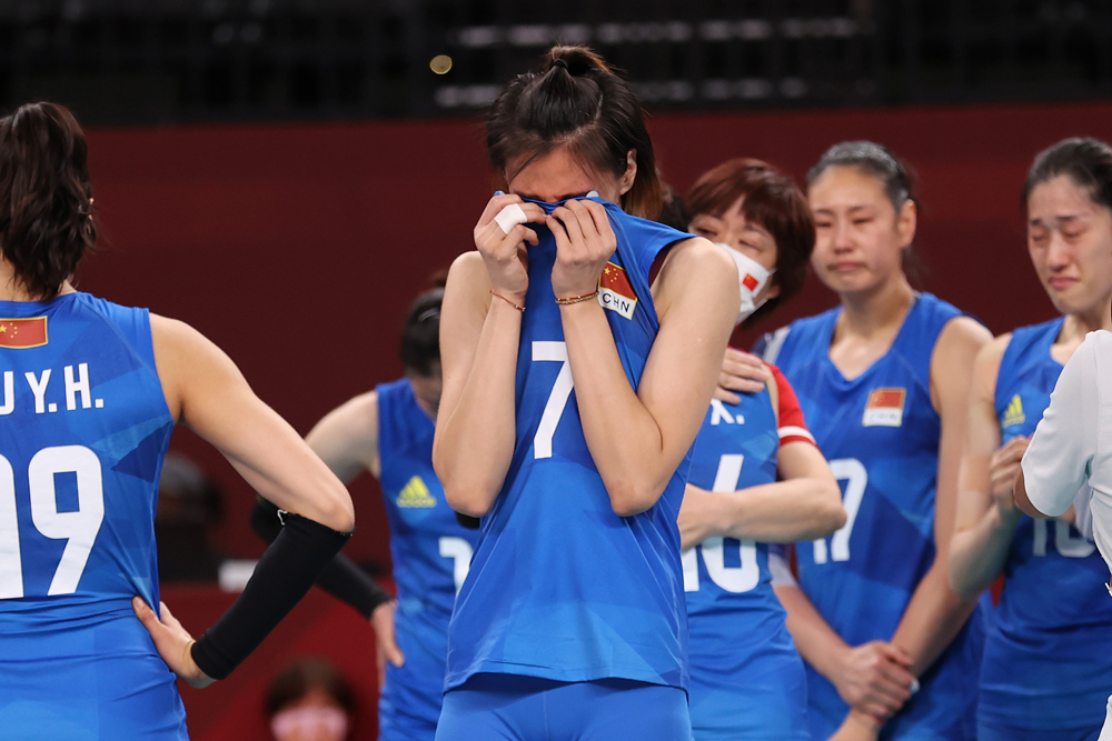 当地时间2021年8月2日,日本东京,东京奥运会排球项目女排小组赛中