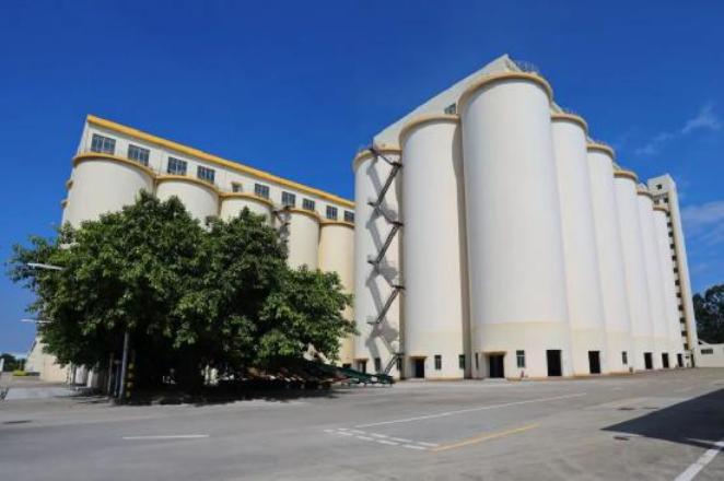 图为中国大型粮仓按照国家规定,每个粮仓内的储备粮在存储一定时间后