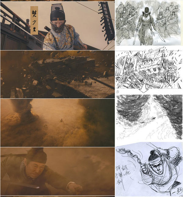 徐克张艺谋冯小刚他们的分镜手稿都好厉害周星驰就很戏剧