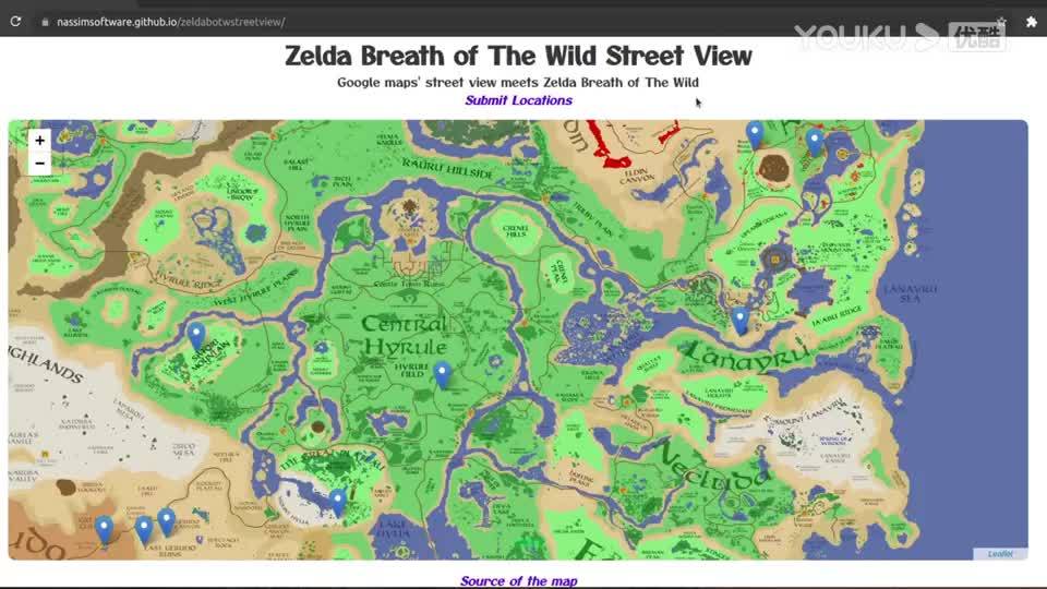 粉丝太牛系列!《塞尔达传说旷野之息》街景地图