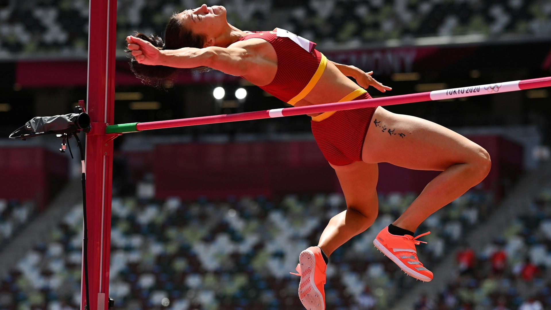东京奥运会田径女子七项全能跳高,郑妮娜力出战.图据icphoto