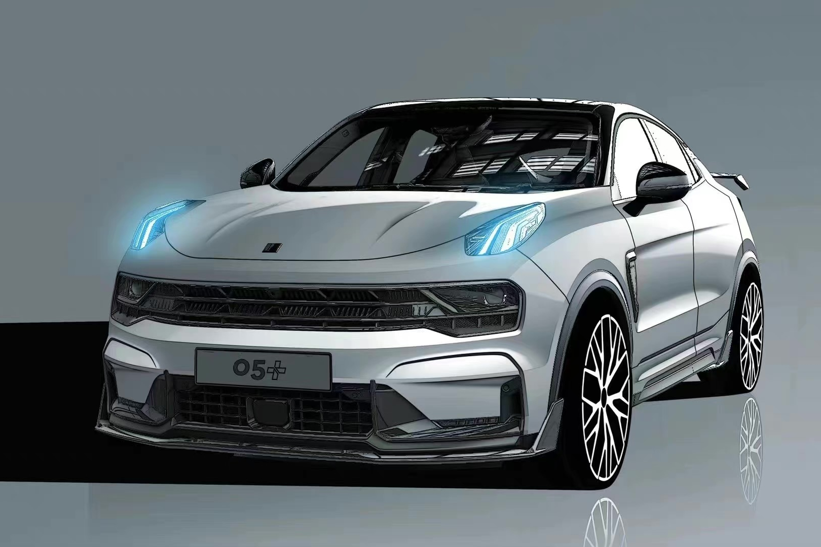 有望年内上市,配备巨大尾翼 领克05 最新预告图曝光