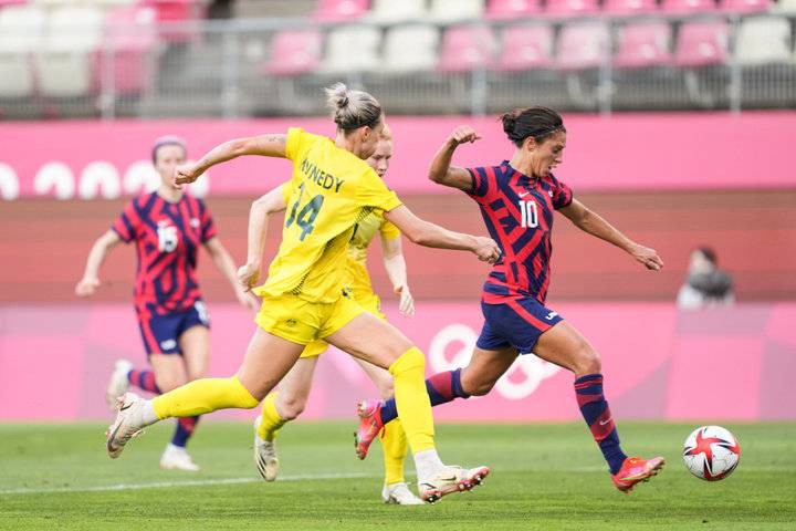 奥运女足铜牌战,美国女足4-3击败澳大利亚获铜牌