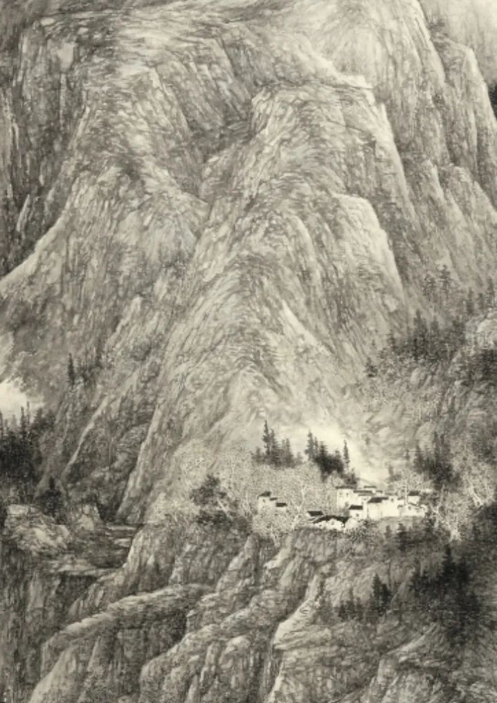 任泽涛先生大壑听泉浅赏艺海冲腾绘山水结缘悟道豪迈情