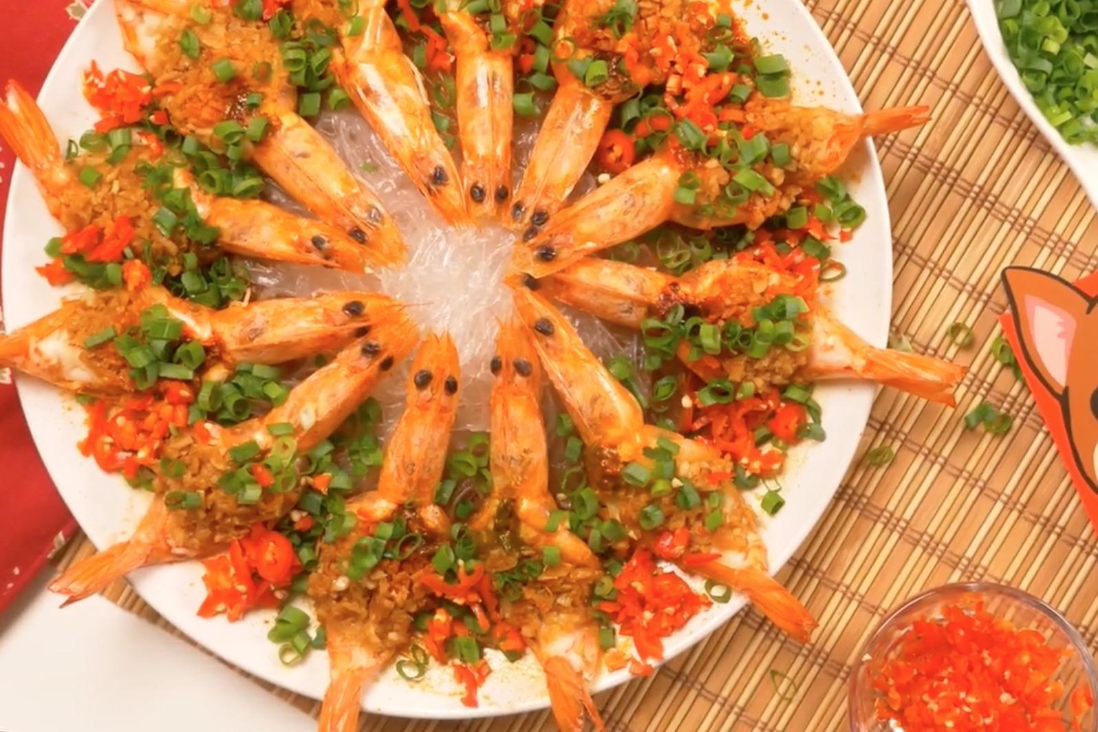 造型好看味道巴适的花开富贵虾来了快来围观吧