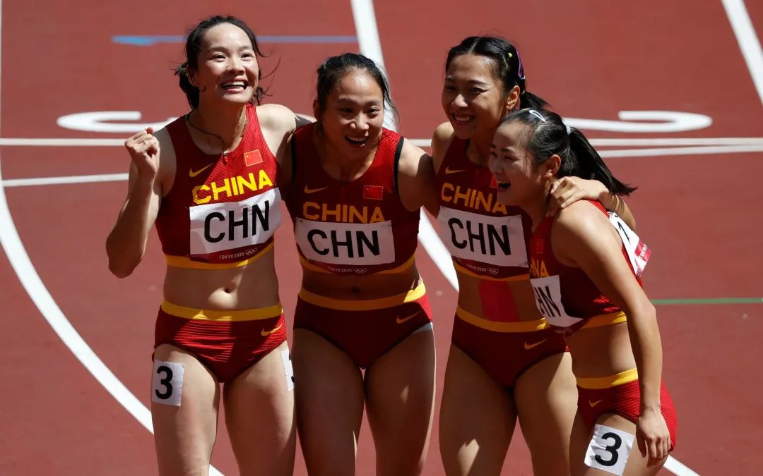 中国女子接力队在东京奥运赛场再创佳绩。图/IC PHOTO
