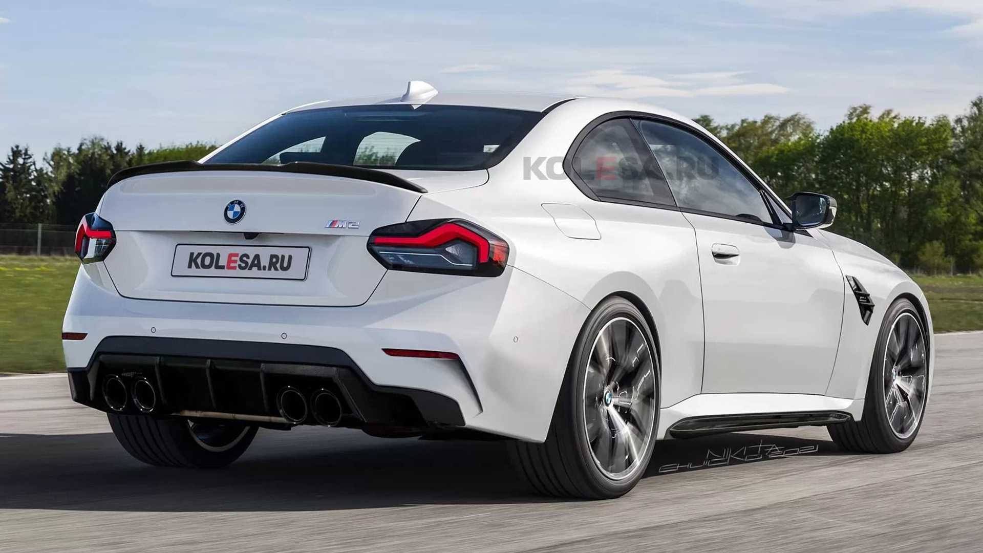 外媒发布宝马m2运动跑车渲染图 外观极具侵略性