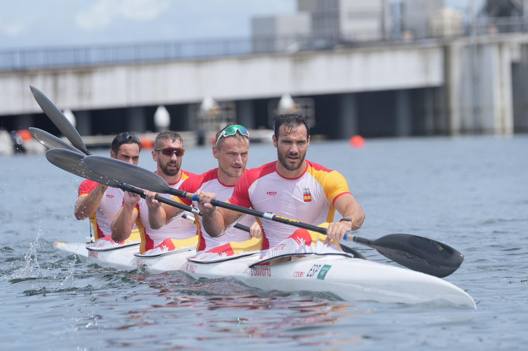 皮划艇静水——男子500米四人皮艇决赛赛况