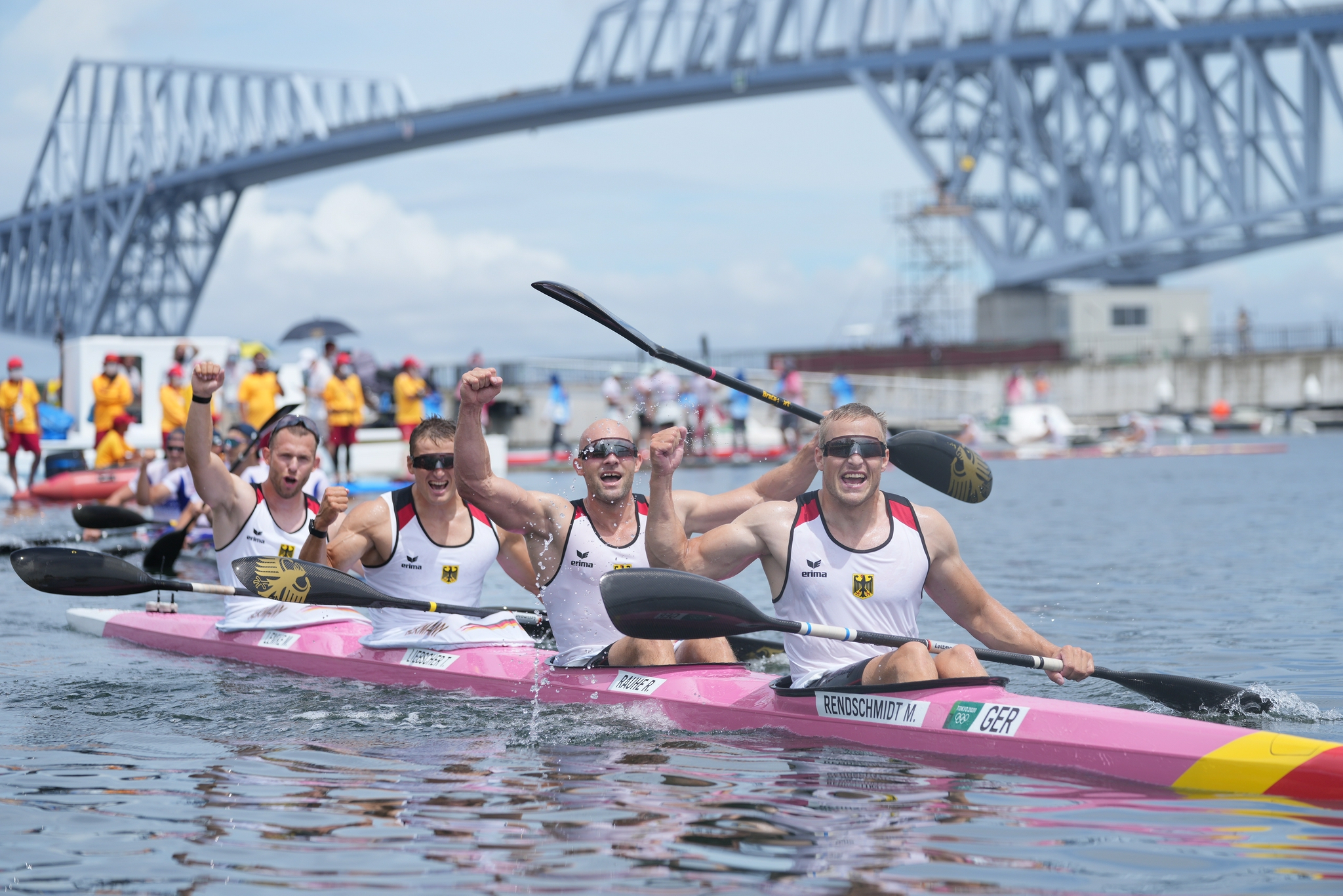 皮划艇静水——男子500米四人皮艇决赛赛况