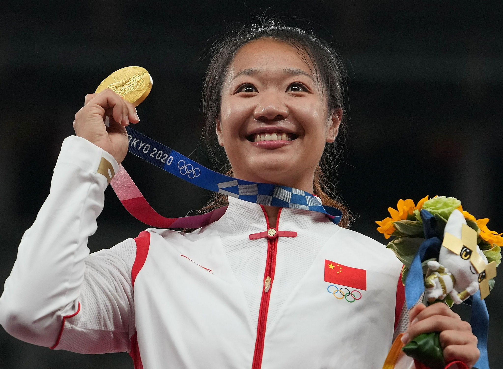 田径女子标枪颁奖仪式