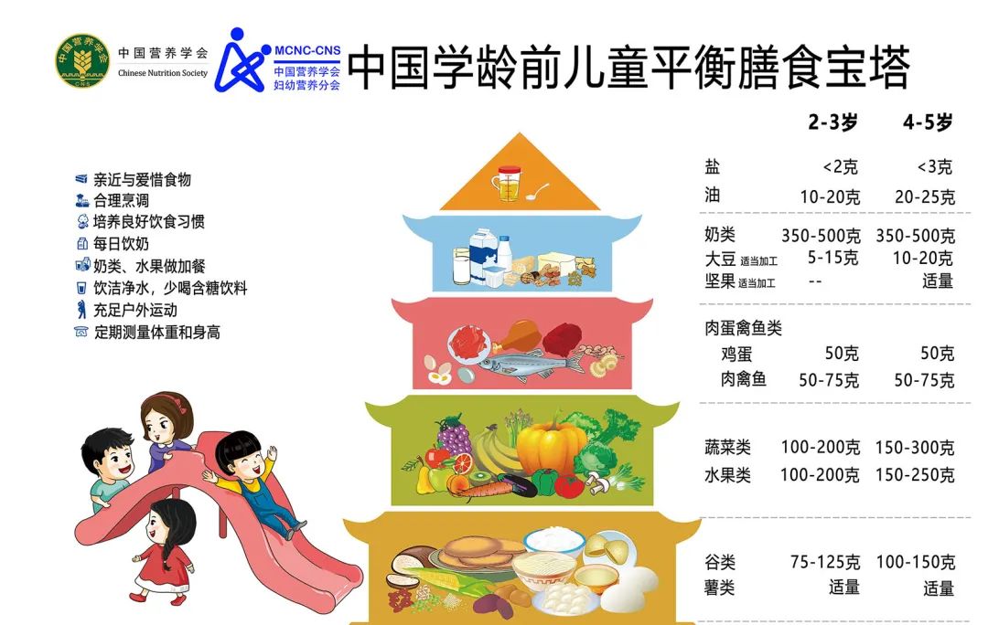 根据中国营养学会和中国营养学会妇幼营养分会建议的平衡膳食宝塔