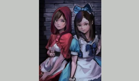 新手学厚涂板绘怎么画教你画小红帽爱丽丝的画法教程