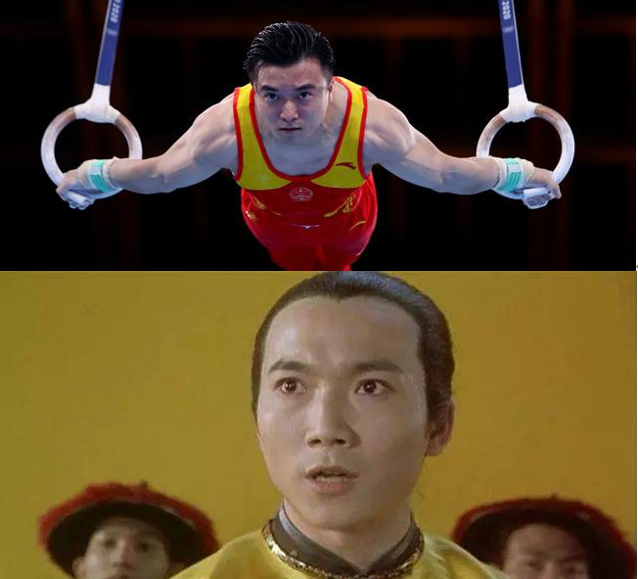 因此作为"常威"扮演者的邹兆龙才会晒出自己的吊环自拍照,致敬奥运