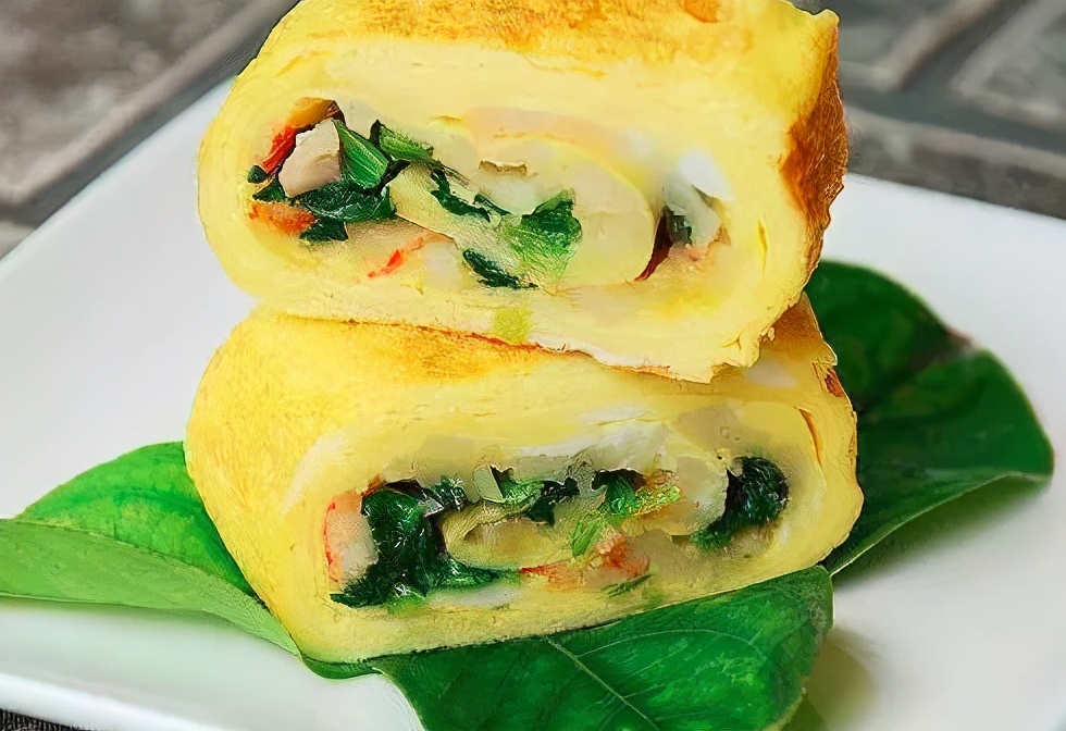 菠菜厚蛋烧的做法