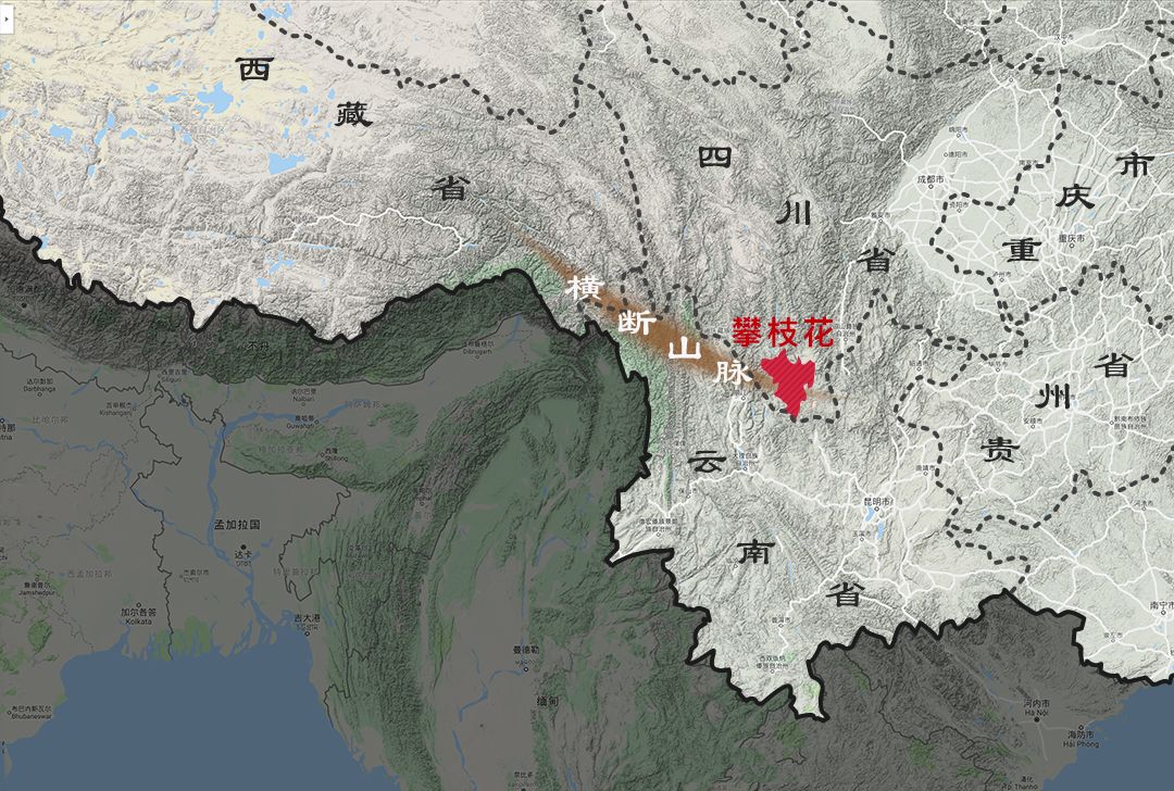 攀枝花市位于云南和四川交界,曾用名"渡口市",直到80年代改名为