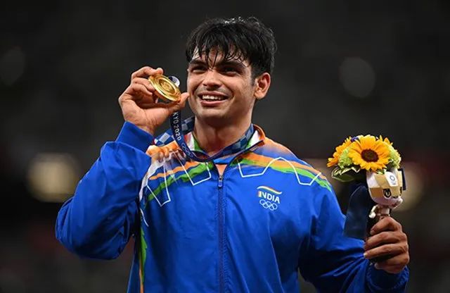 ▲印度在本届东京奥运会上唯一的金牌选手乔普拉