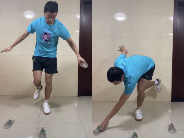 乒乓队员健身花样多！孙颖莎许昕利用矿泉水，马龙樊振东终于出镜休闲区蓝鸢梦想 - Www.slyday.coM