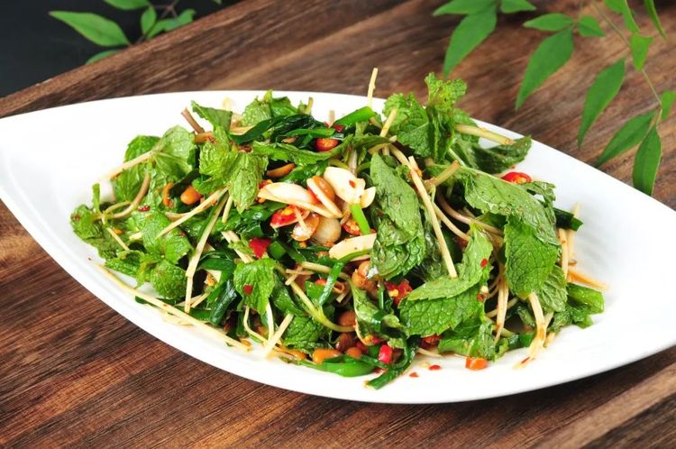 教你爽口美味的凉拌薄荷肉片,简单做一下,营养好吃又解馋过瘾