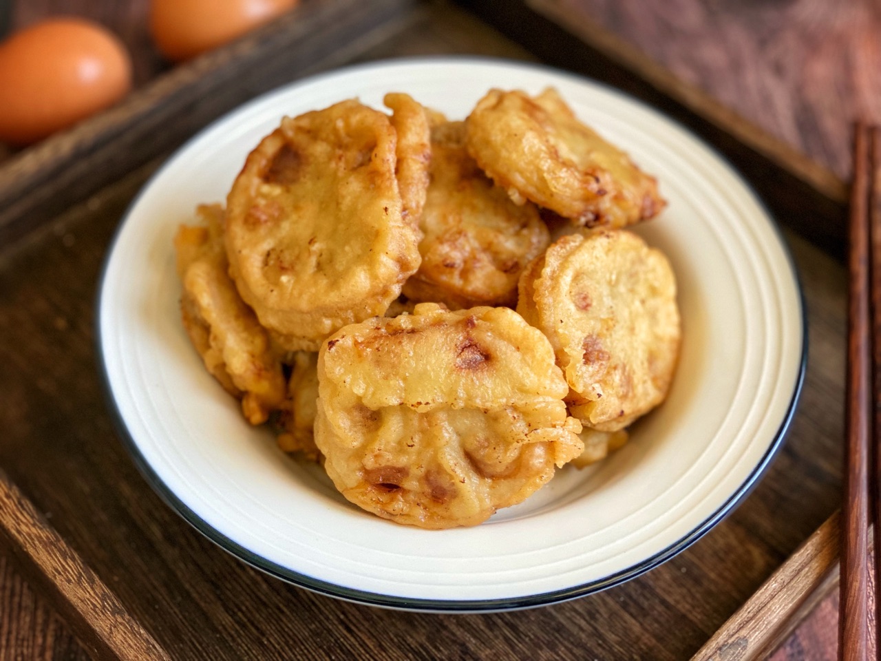 香炸藕盒,外酥里嫩不油腻,鲜香入味营养高,好吃停