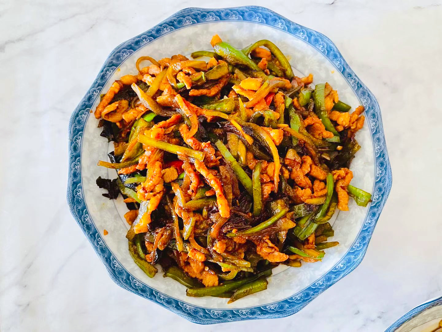 尖椒木耳炒肉丝的做法!