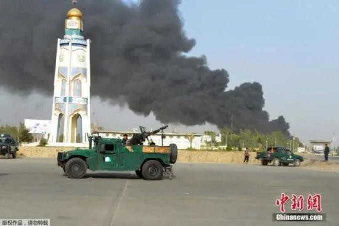 资料图：阿南部坎大哈省警察总部遭汽车炸弹袭击