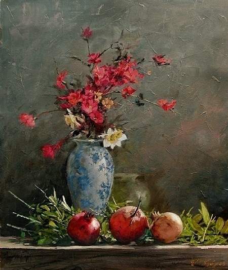 希腊艺术家静物油画作品欣赏