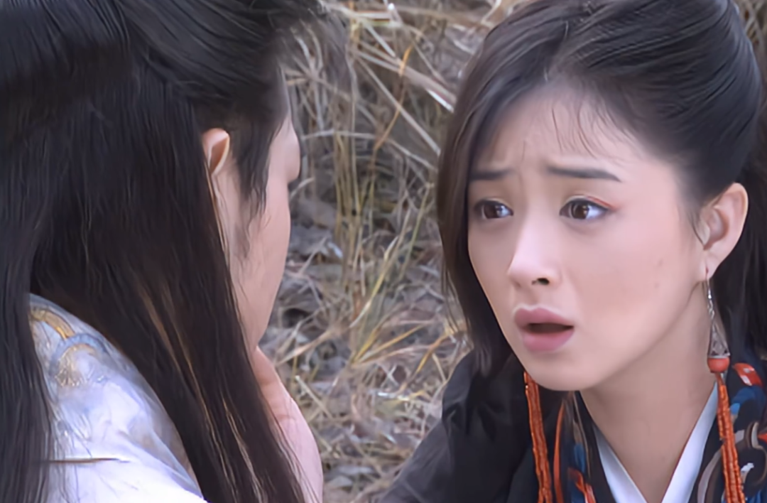 木婉清是个侠气又传统的女子,黑纱敷面,神秘风情,当年蒋欣把木婉清的