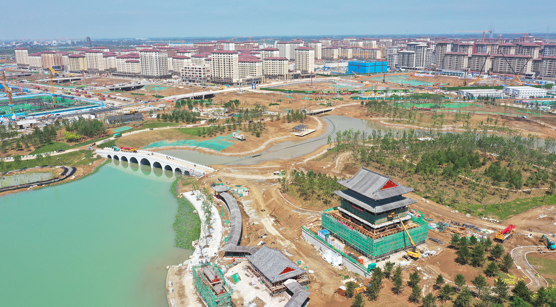 绽初容!雄安"城市绿色客厅"金湖公园抢先看
