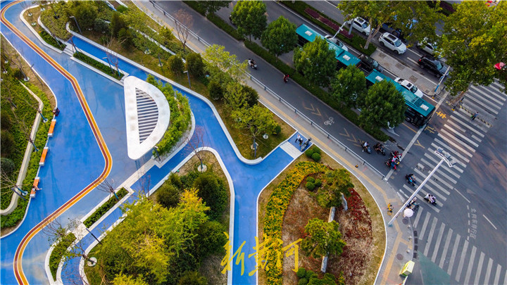 济南这片荒废"三角地"变身城市小公园