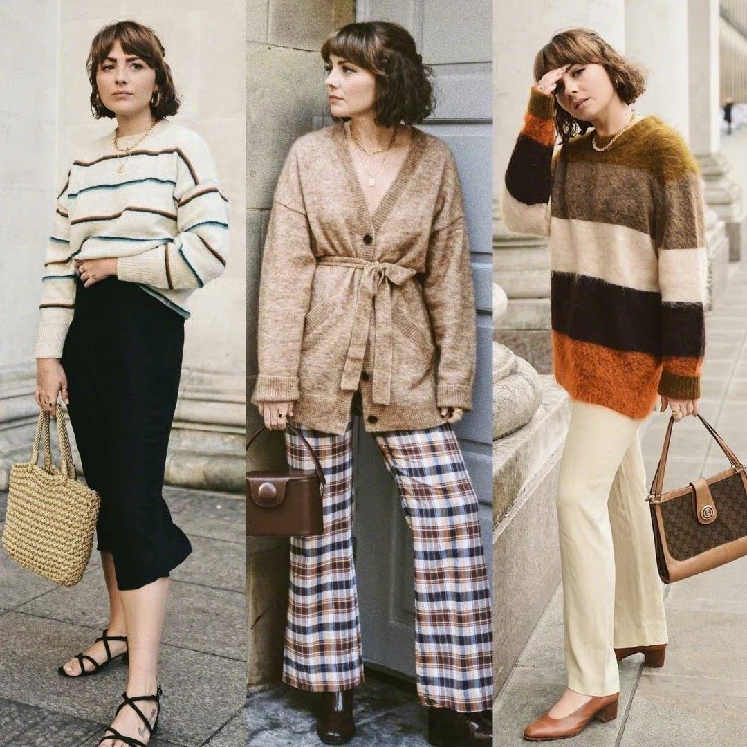 伦敦女生初秋日常穿搭参考,复古英伦风的搭配指南