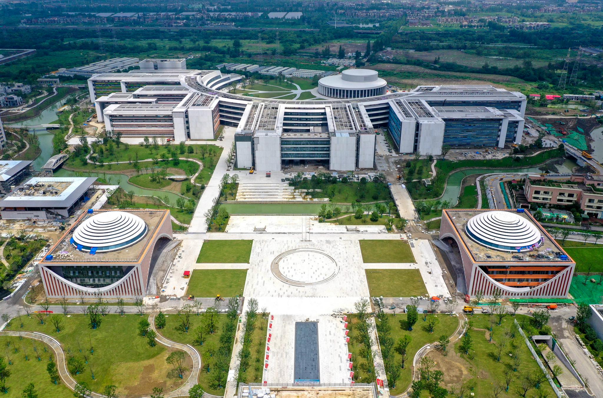 杭州:西湖大学"学术环"建筑群c位出镜|杭州市|西湖大学|科研_新浪新闻