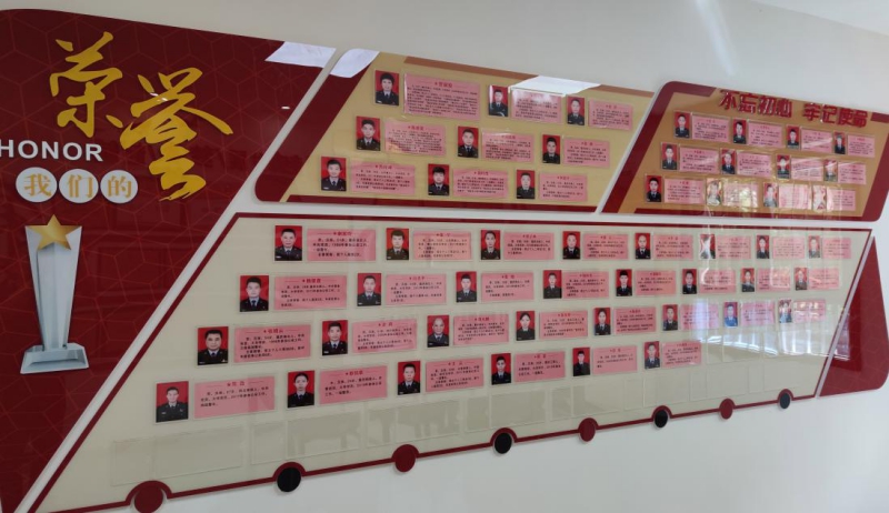 派出所51名在编民警墙(央广网发 肖红光摄)