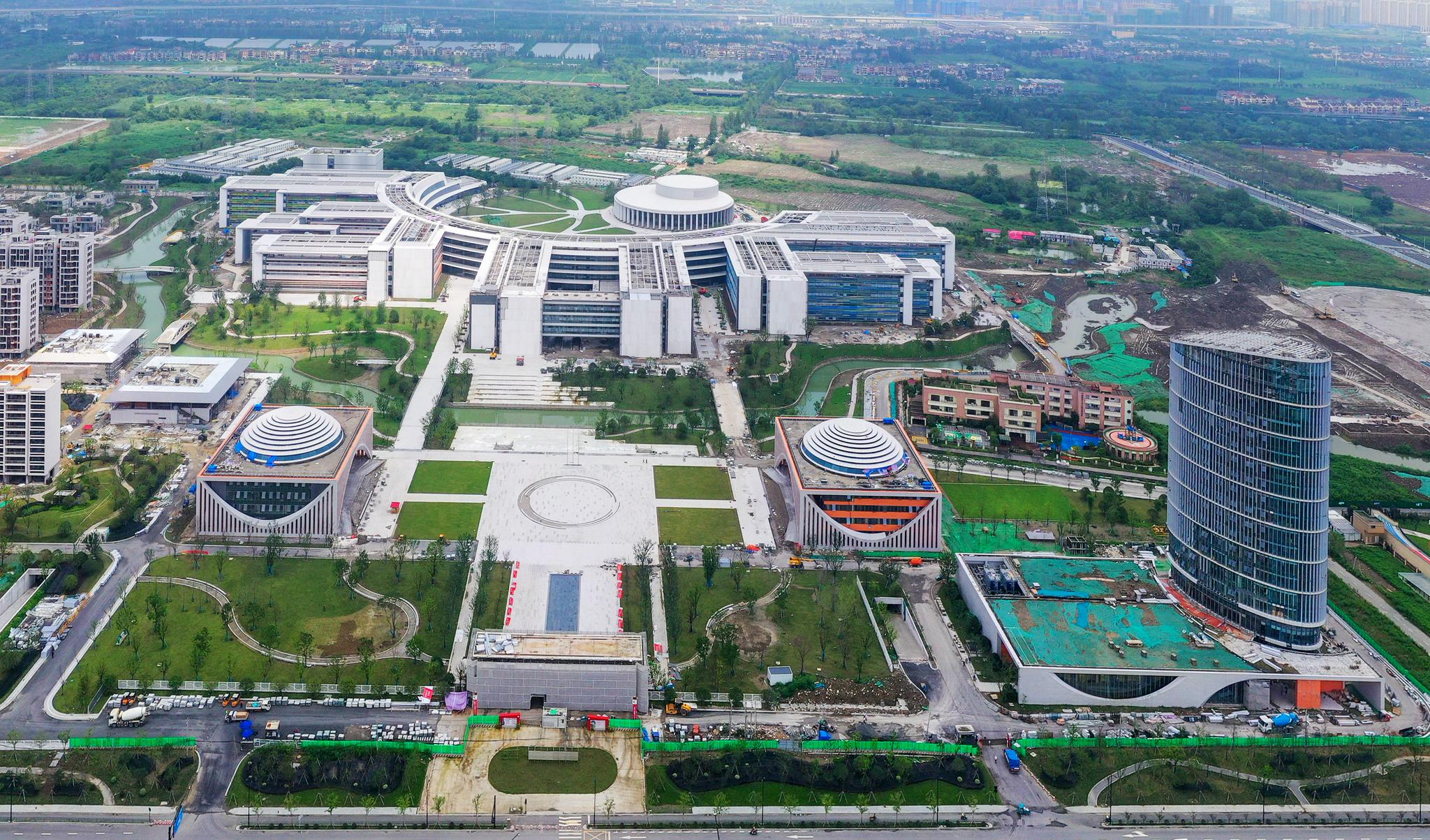 杭州:西湖大学"学术环"建筑群c位出镜|杭州市|西湖大学|科研_新浪新闻