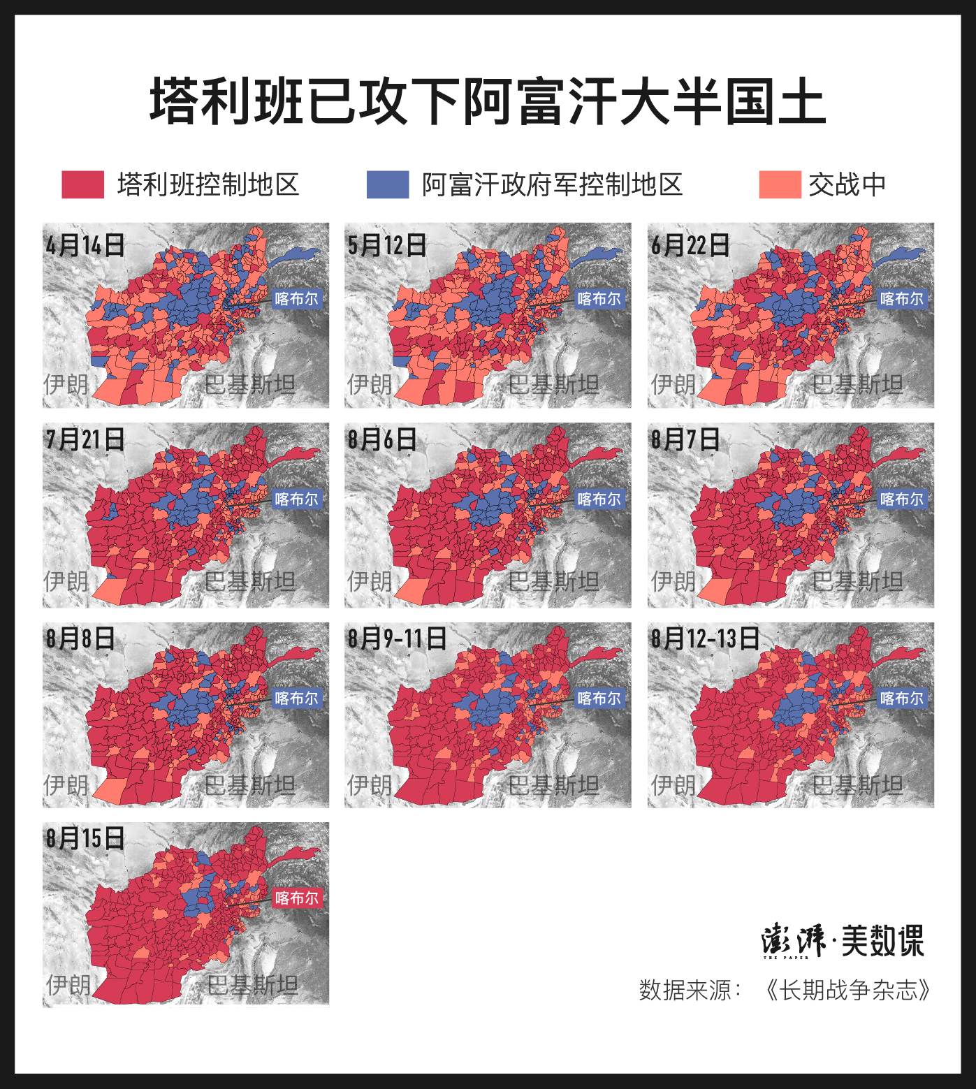 塔利班武装人员已进入并控制了首都喀布尔,阿富汗的战争已经结束