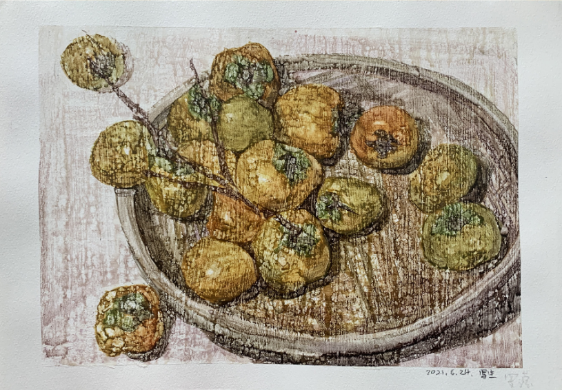 37cm×326cm作者:张华凌《夜合花》没骨工笔 38cm×38cm作者:张文澜