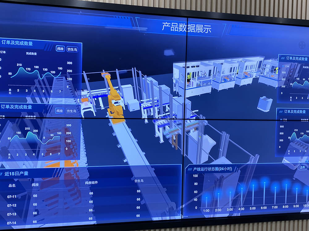 上海发那科机器人有限公司车间内的3D实景。澎湃新闻记者俞凯图