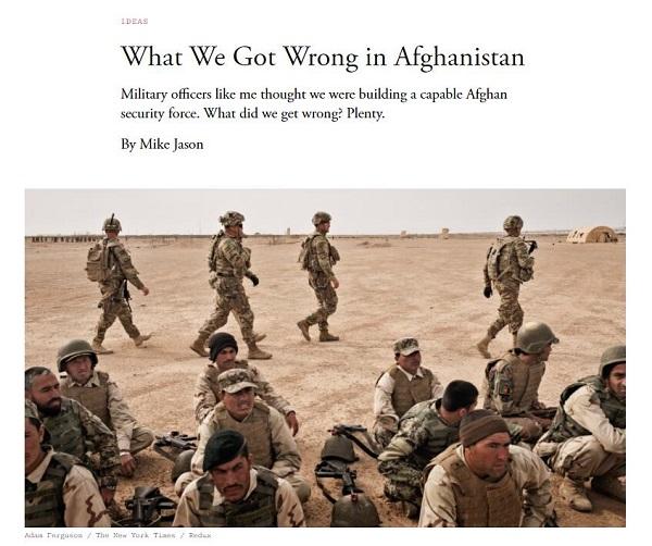 “我们在阿富汗做错了什么？”，截图来自美国《大西洋月刊》