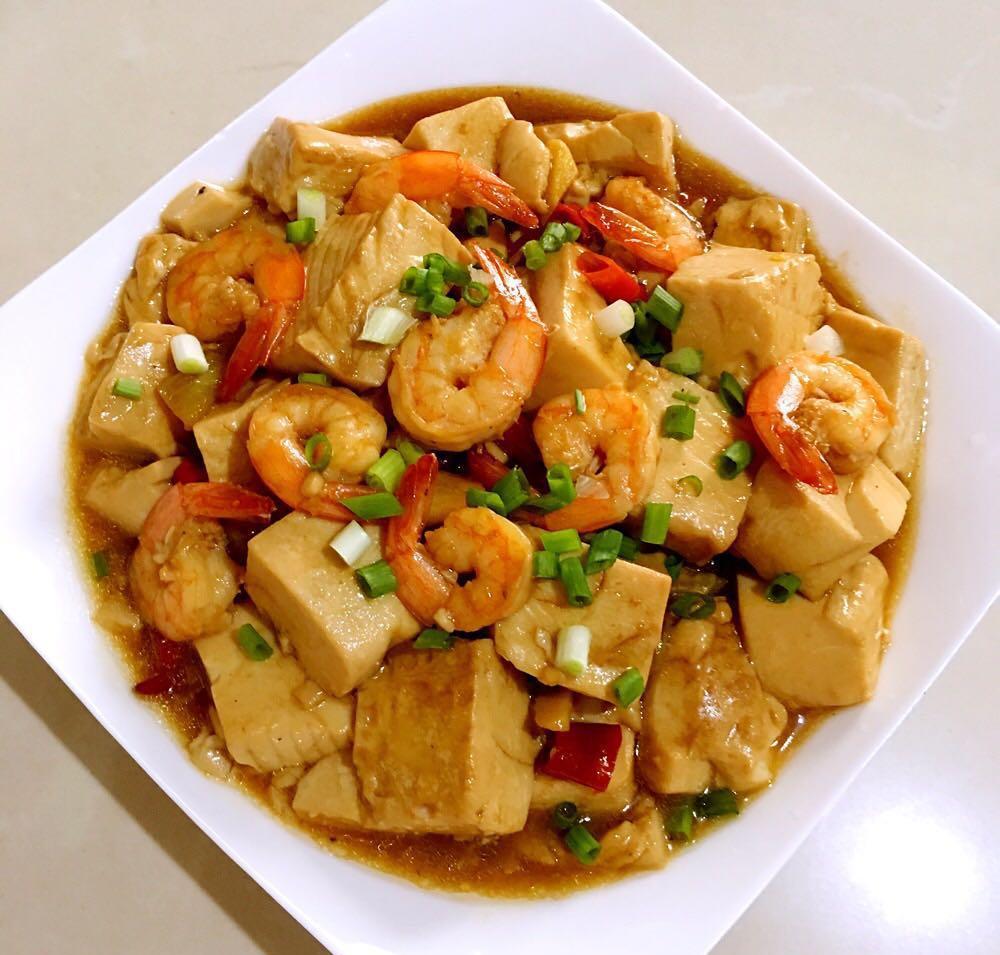 孩子学习不好可能是没吃对虾仁炒豆腐滑脆爽口促进大脑发育