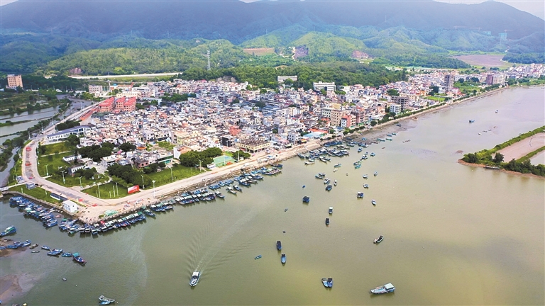 小漠镇旺渔村码头航拍图. 许凯斯 摄