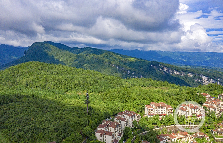 武隆仙女山是国家级森林公园,奔腾的乌江从山脚绕过.
