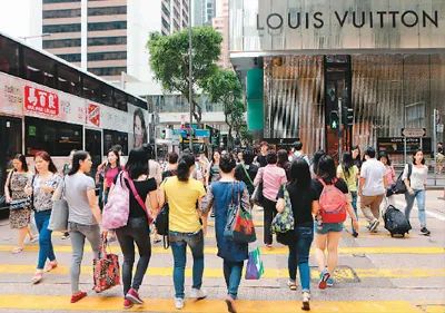 香港商圈游人如织（2018年）
