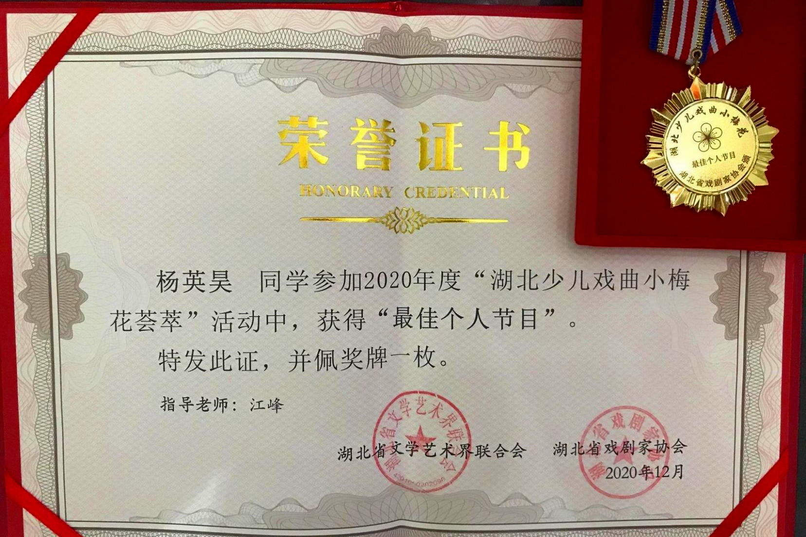 戏曲小梅花荟萃武汉3所小学获少儿戏曲小梅花奖