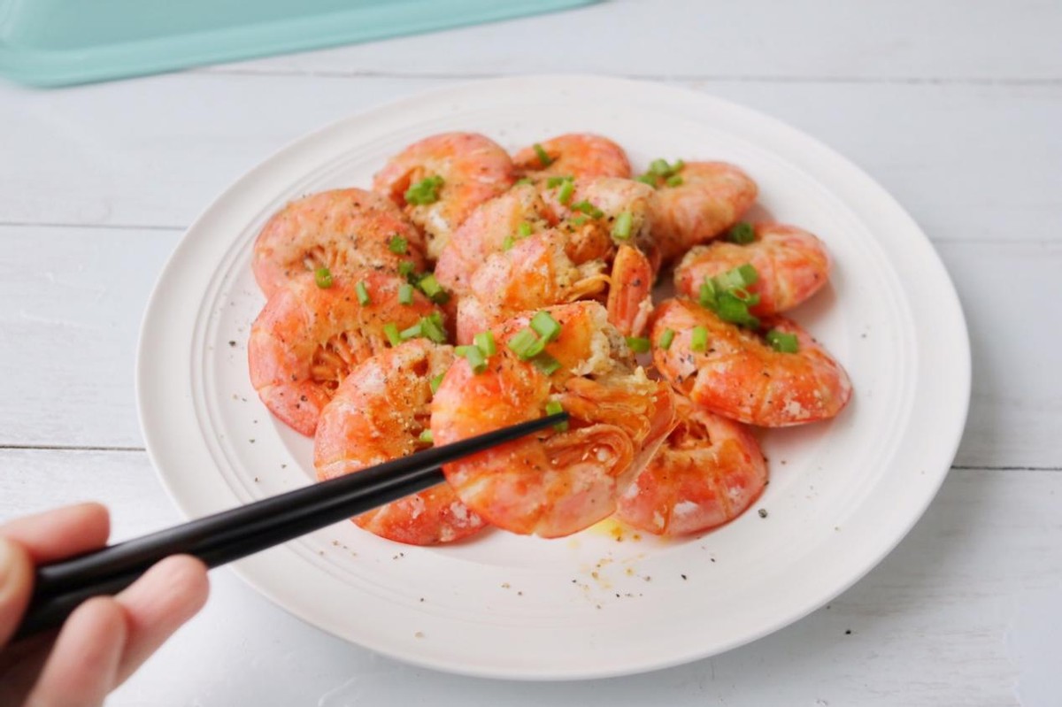 自制香煎阿根廷红虾虾肉入口鲜嫩q弹家人都说好吃
