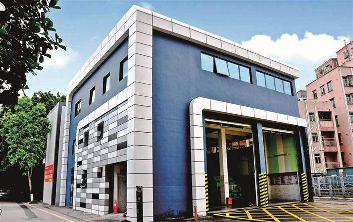 新桥街道垃圾转运站"换新妆" 成为了城市建筑小品